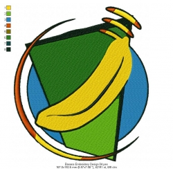 Banana Embroidery Design 04